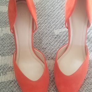 Marc Fisher Orange Suede Pumps